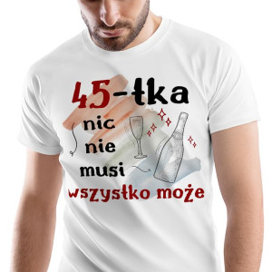 T-Shirt Męski Urodziny 45 45te 45-te XL na Prezent