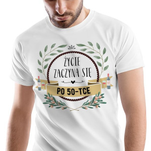 T-Shirt Męski Urodziny 50 50te 50-te XXL Prezent