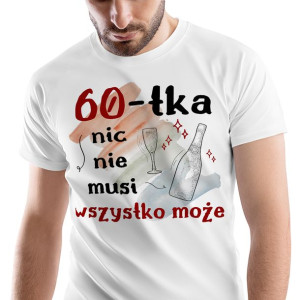T-Shirt Męski Urodziny 60 60te 60-te L Prezent
