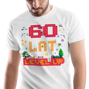 T-Shirt Męski Urodziny 60 60te 60-te S Prezent