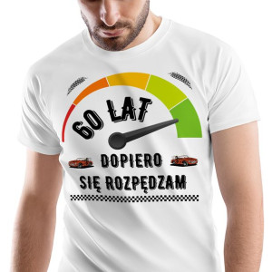 T-Shirt Męski Urodziny 60 60te 60-te XL na Prezent