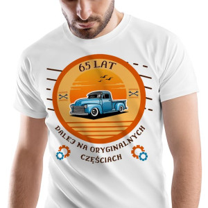 T-Shirt Męski Urodziny 65 65te 65-te M na Prezent