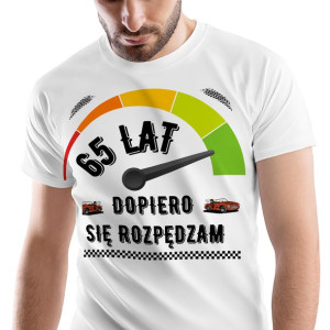 T-Shirt Męski Urodziny 65 65te 65-te XL na Prezent