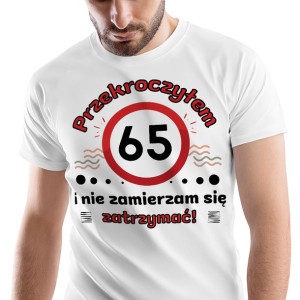 T-Shirt Męski Urodziny 65 65te 65-te XL na Prezent