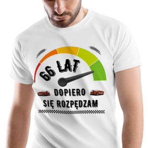 T-Shirt Męski Urodziny 66 66te 66-te S Prezent