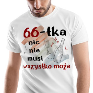 T-Shirt Męski Urodziny 66 66te 66-te S Prezent