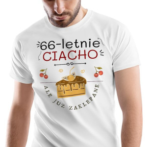 T-Shirt Męski Urodziny 66 66te 66-te XL na Prezent