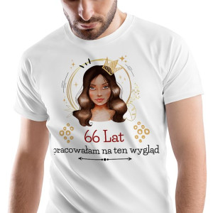T-Shirt Męski Urodziny 66 66te 66-te XXL Prezent