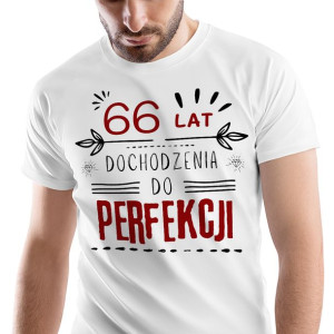 T-Shirt Męski Urodziny 66 66te 66-te XXL Prezent