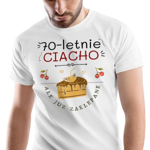 T-Shirt Męski Urodziny 70 70te 70-te L Prezent