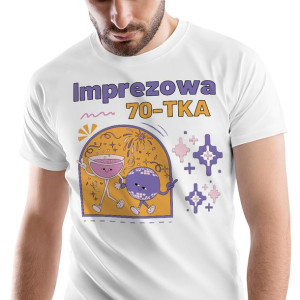 T-Shirt Męski Urodziny 70 70te 70-te L Prezent