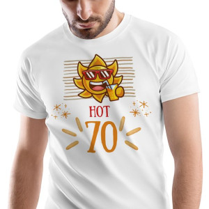 T-Shirt Męski Urodziny 70 70te 70-te XL na Prezent
