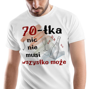T-Shirt Męski Urodziny 70 70te 70-te XL na Prezent