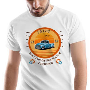 T-Shirt Męski Urodziny 75 75te 75-te L Prezent