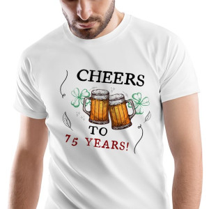 T-Shirt Męski Urodziny 75 75te 75-te S Prezent