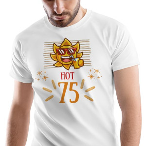 T-Shirt Męski Urodziny 75 75te 75-te XL na Prezent