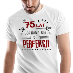 T-Shirt Męski Urodziny 75 75te 75-te XL na Prezent