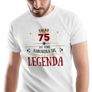 T-Shirt Męski Urodziny 75 75te 75-te XXL Prezent