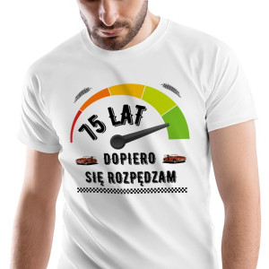 T-Shirt Męski Urodziny 75 75te 75-te XXL Prezent
