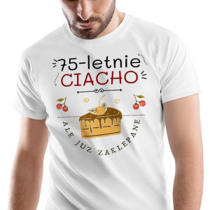 T-Shirt Męski Urodziny 75 75te 75-te XXL Prezent