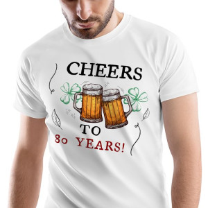 T-Shirt Męski Urodziny 80 80te 80-te M na Prezent