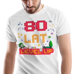 T-Shirt Męski Urodziny 80 80te 80-te S Prezent