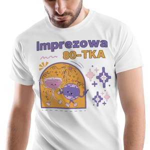 T-Shirt Męski Urodziny 80 80te 80-te S Prezent