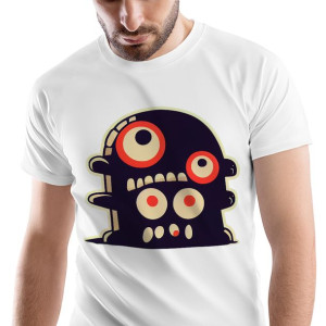T-Shirt Męski Zombie Monster straszny na M Prezent