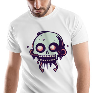 T-Shirt Męski Zombie Monster straszny na M Prezent