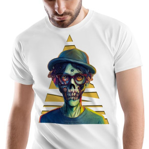 T-Shirt Męski Zombie Monster straszny na M Prezent