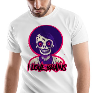 T-Shirt Męski Zombie Monster straszny na S Prezent