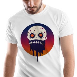 T-Shirt Męski Zombie Monster straszny na XL