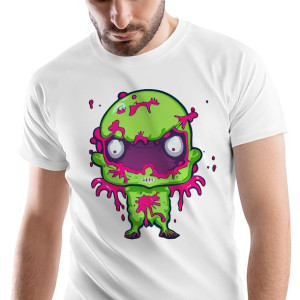 T-Shirt Męski Zombie Monster straszny Prezent