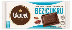 Czekolada Gorzka bez dodatku cukru Wawel 90g