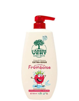 Żel prysznic L'ARBRE VERT Kids 3in1 Raspberry 720