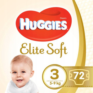 HUGGIES Pieluchy Elite Soft 3 5-9kg 72 szt