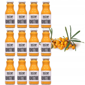 Sok z rokitnika 100% TŁOCZONY BEZ CUKRU 12x250ml