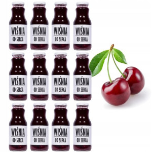 WIŚNIA sok 100% wiśni naturalny tłoczony 12x250ml