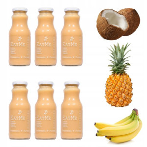 Mus owocowy NFC 100% banan kokos ananas 6x250ml