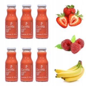 Smoothie mus 100% truskawka malina banan 6x250ml