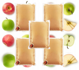 Sok z jabłek tłoczony NFC 5x5L 15,8 zł/5L=3,16zł/L