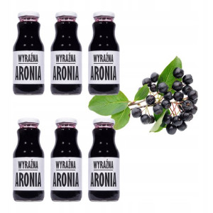 sok z aronii 100% aroni naturalnie mętny 6x250ml