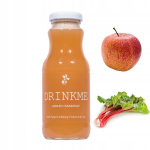 sok jabłko rabarbar sok z rabarbaru 100% 250ml