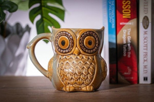 KUBEK SOWA 340ml SELEDYNOWA Na prezent