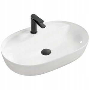 Nablatowa Umywalka Ceramiczna AURA WHITE