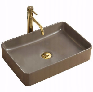 Umywalka Ceramiczna Nablatowa AVIA Grey Mat