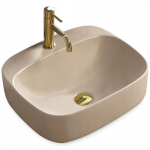 Umywalka Ceramiczna Nablatowa LUIZA 50 Grey Mat