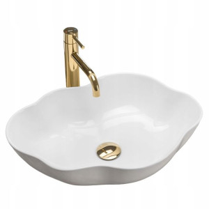 Umywalka Ceramiczna Nablatowa Pearl Muszla Rea