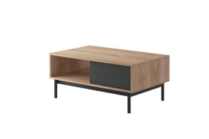 Stolik kawowy LOFT BL104 na drewnianych nogach