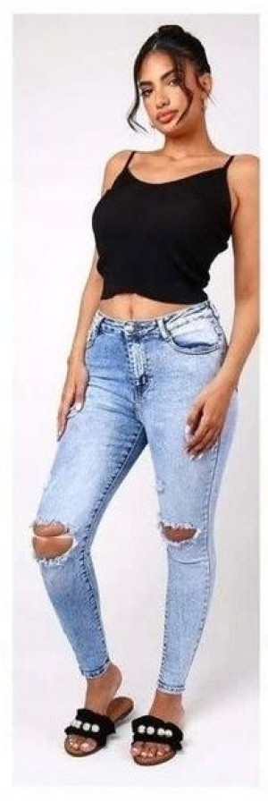 Jeansy Damskie z dziurami DAYSIE 34/XS